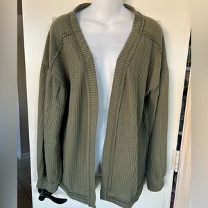 NWT Blu Pepper Olive Green Cardigan M